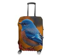 NWTRJ Blue Bird and Leaves - Copertura elastica per valigie da viaggio, lavabile, antipolvere, antigraffio, adatta per bagagli da 48 a 81 cm, Stile:, S