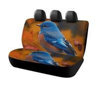 NWTRJ Blue Bird and Leaves - Coprisedili posteriori per auto, morbidi, impermeabili, antipolvere, antigraffio, universali, adatti alla maggior parte dei camion, SUV, furgoni