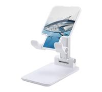 NWTRJ Bluefin Tonno Thunnus Supporto per telefono cellulare ad angolo regolabile in altezza Supporto per telefono pieghevole da tavolo compatibile con tutti i telefoni cellulari