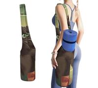 NWTRJ Borsa da yoga con gatto dei cartoni animati e di Natale Borsa lunga per yoga con grande tasca laterale tappetino da yoga supporto adatto per la maggior parte delle dimensioni stuoie