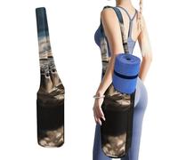 NWTRJ Borsa lunga per tappetino da yoga a forma di tartaruga, con grande tasca laterale, adatta per la maggior parte dei tappetini da yoga