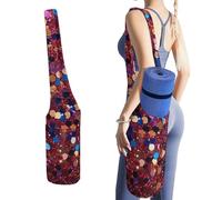 NWTRJ Borsa lunga per tappetino da yoga con motivo glitterato con grande tasca laterale per tappetino da yoga, adatta alla maggior parte dei tappetini di dimensioni