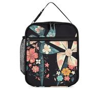NWTRJ Borsa per il pranzo riutilizzabile con mulino a vento a forma di cartone animato, a prova di perdite, isolata, termica, per donne, uomini, lavoro, ufficio, picnic