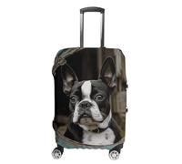 NWTRJ Boston Terrier - Copertura per bagagli da viaggio, elastica, lavabile, antipolvere, antigraffio, adatta per bagagli da 48 a 81 cm, Stile:, S