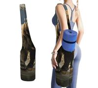 NWTRJ Brown Bear - Borsa lunga per tappetino da yoga, con grande tasca laterale, adatta per la maggior parte dei tappetini da yoga