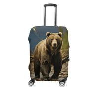 NWTRJ Brown Bear - Copertura elastica per valigie da viaggio, lavabile, antipolvere, antigraffio, adatta per bagagli da 48 a 81 cm, Stile:, M