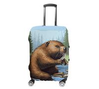 NWTRJ Busy Beaver - Copertura elastica per bagagli da viaggio, lavabile, antipolvere, antigraffio, adatta per bagagli da 48 a 81 cm, Stile:, XL