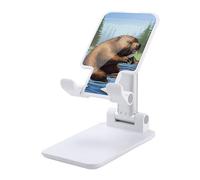 NWTRJ Busy Beaver - Supporto per telefono cellulare con motivo cartone animato, angolo regolabile, supporto pieghevole per telefono da scrivania, compatibile con tutti i telefoni cellulari