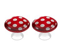 NWTRJ Confezione da 2 pomelli rotondi per cassetti in stile moderno, con pois bianchi, per casa, ufficio, cucina