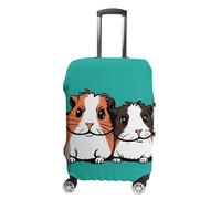 NWTRJ Copertura elastica lavabile per valigie da viaggio con due porcellini d'India, antipolvere, antigraffio, adatta per bagagli da 48 a 81 cm, Stile:, S
