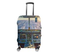 NWTRJ Copertura elastica lavabile per valigie da viaggio per cabina di pilotaggio e aereo, antipolvere, antigraffio, adatta per bagagli da 48 a 81 cm, Stile:, M