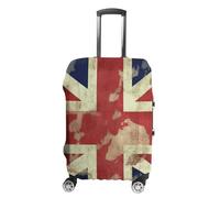 NWTRJ Copertura per bagagli da viaggio con bandiera britannica vintage Union Jack, elastica, lavabile, antipolvere, antigraffio, adatta per bagagli da 48 a 81 cm, Stile:, M