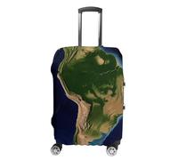 NWTRJ Copertura per bagagli da viaggio con immagine satellitare del Sud America, elastica, lavabile, antipolvere, antigraffio, adatta per bagagli da 48 a 81 cm, Stile:, S