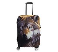 NWTRJ Copertura per bagagli da viaggio con lupi e acchiappasogni, elastica, lavabile, antipolvere, antigraffio, adatta per bagagli da 48 a 81 cm, Stile:, L