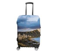 NWTRJ Copertura per bagagli da viaggio con skyline Hawaii Diamond Head Volcano, elastica, lavabile, antipolvere, antigraffio, adatta per bagagli da 48 a 81 cm, Stile:, S
