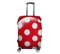 NWTRJ Copertura per bagagli da viaggio elastica lavabile a forma di palla con pois bianchi, antipolvere, antigraffio, adatta per bagagli da 48 a 81 cm, S
