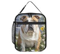 NWTRJ Divertente borsa per il pranzo con bulldog, riutilizzabile, a prova di perdite, isolata, termica, per donne e uomini, lavoro, ufficio, picnic