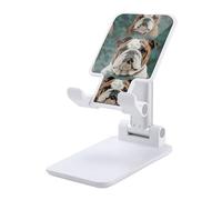 NWTRJ Divertente bulldog inglese supporto per telefono cellulare ad angolo regolabile in altezza supporto pieghevole per telefono da tavolo compatibile con tutti i telefoni cellulari