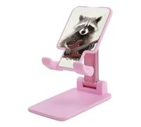 NWTRJ Divertente Raccoon Supporto per telefono cellulare ad angolo regolabile in altezza Supporto pieghevole per telefono da tavolo compatibile con tutti i telefoni cellulari