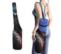 NWTRJ Dragon - Borsa lunga per tappetino da yoga, con grande tasca laterale, adatta per la maggior parte dei tappetini da yoga