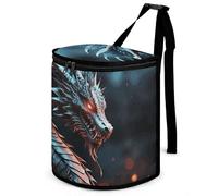 NWTRJ Dragon - Cestino per auto con coperchio, riutilizzabile, impermeabile, per auto, da appendere, multiuso, per viaggi, campeggio, picnic