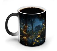NWTRJ Fireflies Tazza da caffè 325 ml divertente tazza in ceramica sensibile al calore tazza da caffè cambia colore tazza da caffè tazza da tè per casa ufficio viaggi