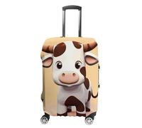 NWTRJ Graziosa copertura per bagagli da viaggio con mucca, elastica, lavabile, antipolvere, antigraffio, adatta per bagagli da 48 a 81 cm, Stile:, L
