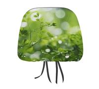 NWTRJ Greening - Set di 2 coperture per poggiatesta auto, morbide, traspiranti, universali, adatte per auto, camion, SUV, furgoni