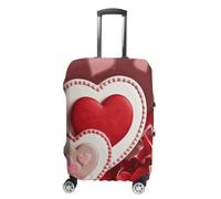 NWTRJ Happy Valentine's Day - Copertura elastica per bagagli da viaggio, lavabile, antipolvere, antigraffio, adatta per bagagli da 48 a 81 cm, S