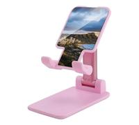 NWTRJ Hawaii Skyline - Supporto per telefono cellulare con testa di diamante vulcano ad angolo regolabile in altezza, supporto pieghevole per telefono da tavolo compatibile con tutti i telefoni