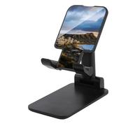 NWTRJ Hawaii Skyline - Supporto per telefono cellulare con testa di diamante vulcano ad angolo regolabile in altezza, supporto pieghevole per telefono da tavolo compatibile con tutti i telefoni