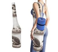 NWTRJ Hedgehog - Borsa lunga per tappetino da yoga, con grande tasca laterale, adatta alla maggior parte dei tappetini da yoga