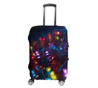 NWTRJ Molte Luci Colorate Copertura Per Bagagli Da Viaggio Elastico Lavabile Copertura Antipolvere Anti-Graffio Valigie Protector Adatto 19-32 Pollici Bagagli, S