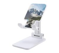 NWTRJ Mountains Supporto per telefono cellulare ad angolo regolabile in altezza Supporto per telefono pieghevole da tavolo compatibile con tutti i telefoni cellulari
