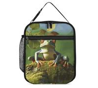 NWTRJ Peace Frog Tree Lunch Box Borsa per il pranzo riutilizzabile a prova di perdite isolata termica Tote per donne uomini lavoro ufficio picnic