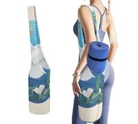 NWTRJ Peace on Earth - Borsa lunga per tappetino da yoga, con grande tasca laterale, adatta per la maggior parte dei tappetini da yoga