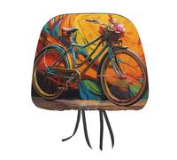 NWTRJ Poggiatesta colorato per bicicletta auto, morbido, traspirante, protezione universale per auto, camion, SUV, furgoni, accessori interni auto, confezione da 2