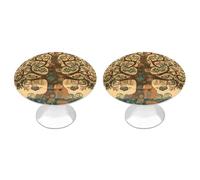 NWTRJ Pomelli per armadietti da cucina 2 pezzi, pomelli per cassetti in stile moderno Manopole per cassetti rotondi albero della vita per casa ufficio cucina