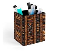 NWTRJ Portapenne con motivo africano tradizionale PU matita tazza donna trucco pennello titolare scrivania ufficio organizer accessori per ufficio