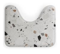 NWTRJ Tappeto da bagno a forma di U ultra morbido e super assorbente, tappetino da bagno antiscivolo in microfibra tappetino da bagno bianco terrazzo tappetini per bagno base WC