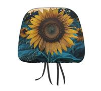 NWTRJ The Most Beautiful Sunflower - Poggiatesta per auto, morbido, traspirante, universale, adatto per auto, camion, SUV, furgoni, accessori interni auto, confezione da 2