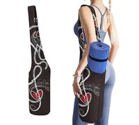 NWTRJ Treble Love And Music - Borsa lunga per tappetino da yoga, con grande tasca laterale, adatta per la maggior parte dei tappetini da yoga
