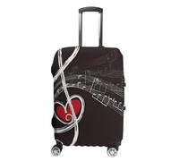 NWTRJ Treble Love And Music - Copertura elastica per valigie da viaggio, lavabile, antipolvere, antigraffio, adatta per bagagli da 48 a 81 cm, Stile:, S