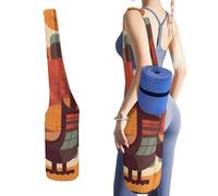 NWTRJ Turchia per le foglie Yoga Mat Bag Lungo Tote Yoga Bag con Grande Tasca Laterale Yoga Mat Carrier Fit Most Size Mats