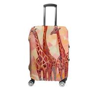 NWTRJ Un set di coperture elastiche per bagagli da viaggio con motivi di giraffa, copertura per valigia, antipolvere, antigraffio, adatta per bagagli da 48 a 81 cm, XL