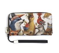 NWTRK Animal Party Portafogli in Pelle Zip Intorno Pochette Signore Porta Carte di Credito Pochette Borsa per le Donne, stile, 20.0*10.5cm
