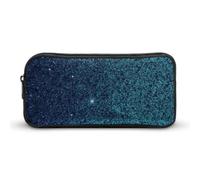 NWTRK Astuccio grande con glitter color foglia di tè, astuccio estetico portatile, per donne e uomini, astuccio per penne carino organizer per cancelleria, borsa multifunzionale per il trucco per