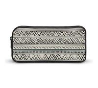 NWTRK Grande astuccio per matite, stile bohémien, con strisce triangolari, portatile, estetico, per donne e uomini, astuccio per penne carino organizer per cancelleria, borsa multifunzionale per il