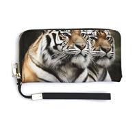 NWTRK Majestic Tiger Portafoglio in pelle con cerniera intorno alla pochette da donna porta carte di credito pochette per donne, stile, 20 x 10,5 cm