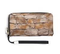 NWTRK Portafogli in pelle con texture a parete con cerniera intorno alla pochette da donna porta carte di credito pochette per donne, stile, 20.0*10.5 cm